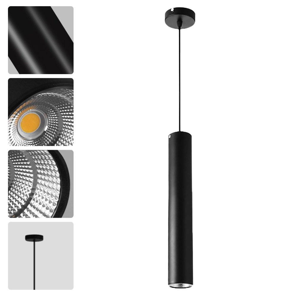 12W Cylindrical LED Chandelier Long Tube Lamp Kitchen Decoration Line Chandelier