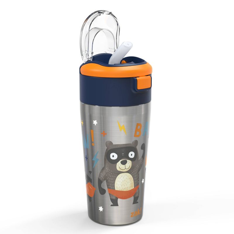 Zak Designs Single Drinkware with Spill proof Spout/Straw Lid - Girl - 12oz