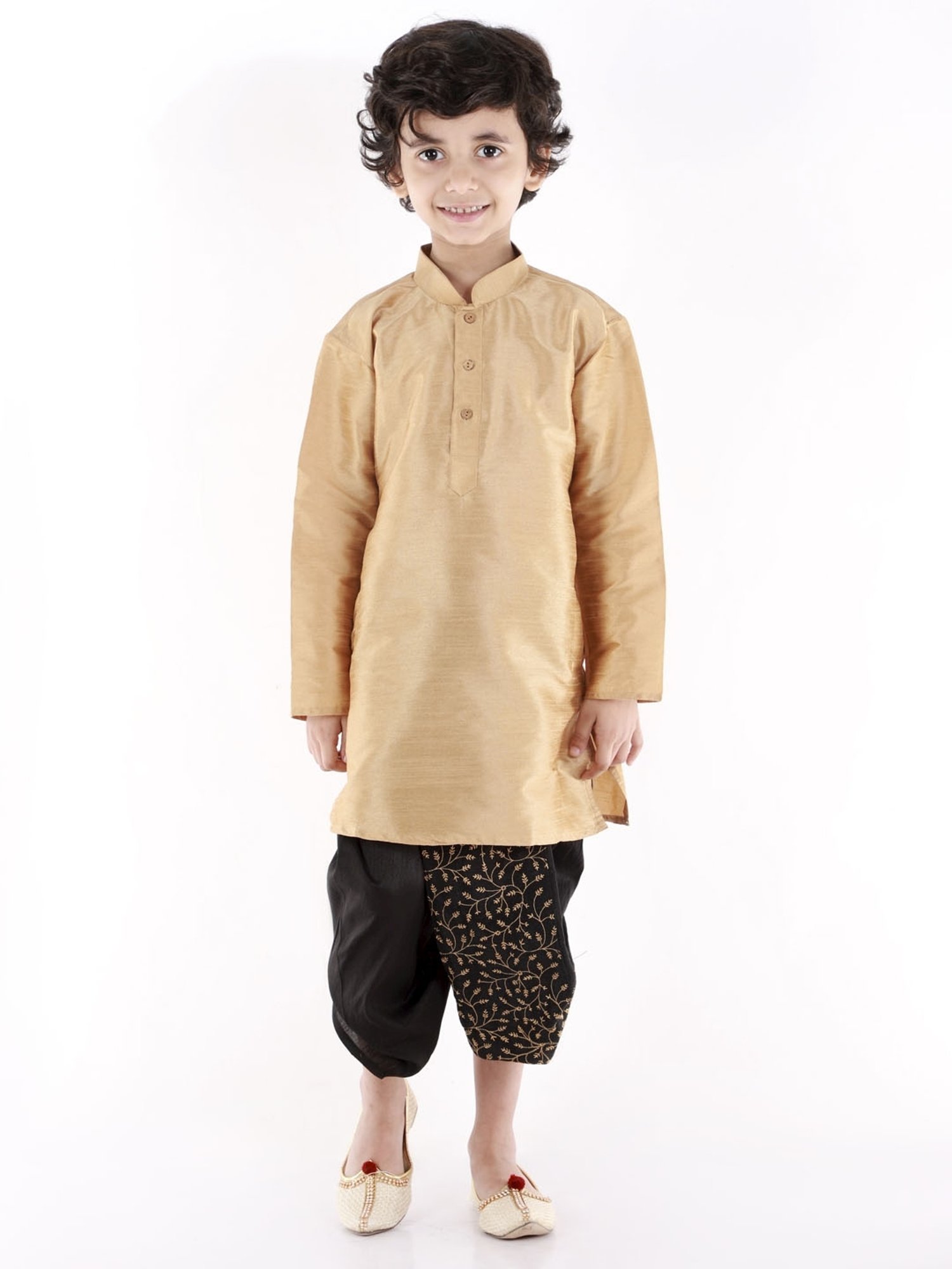 VASTRAMAY Kids Maroon Regular Fit Dhoti