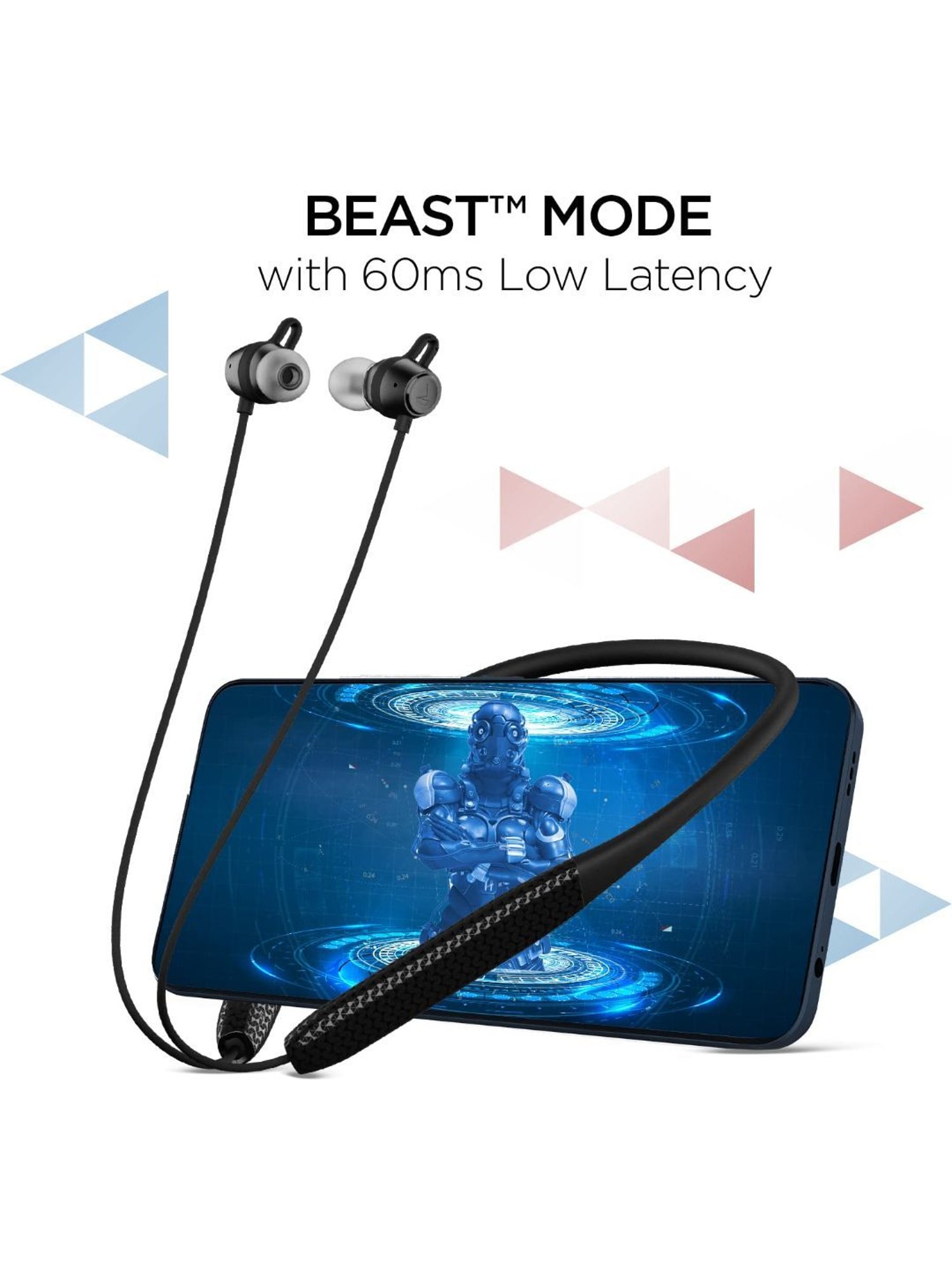 Boat Newly Launched Rockerz 255 Max in Ear Neckband with 60H Playtime (Stunning Black)