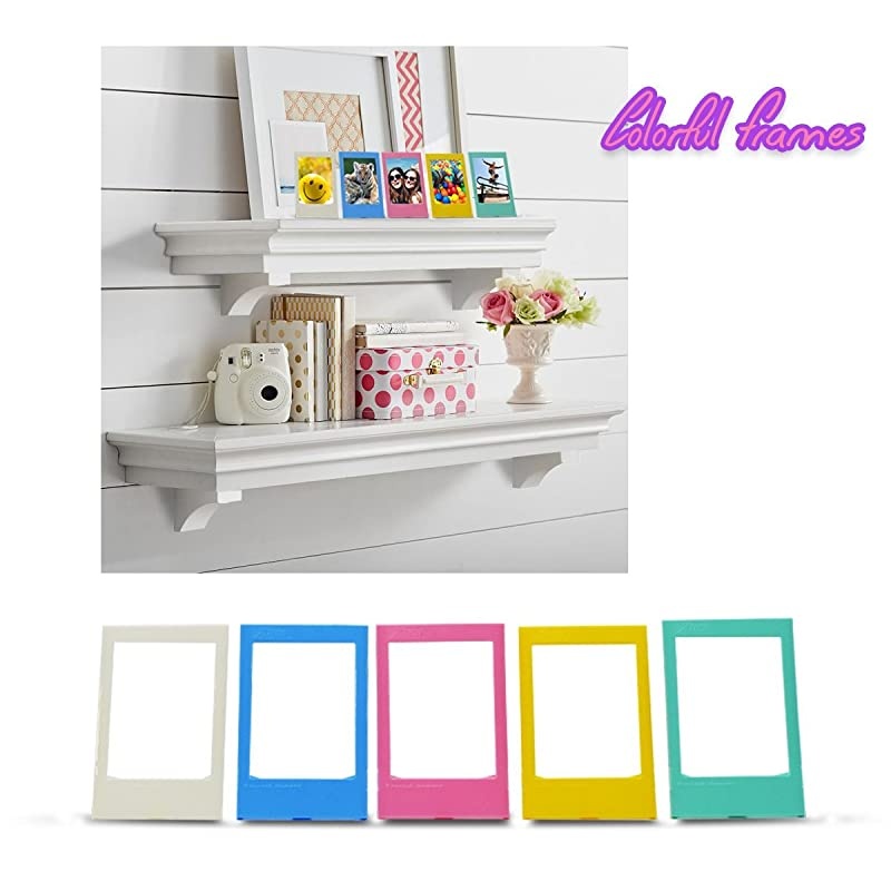 Instax Mini 9 Instant Fuji Camera Flamingo Pink + Accessories Bundle + Custom Matching Case wNeck Strap + Photo Album + Assorted Frames + 4 Color Filters + 60 Sticker Frames + More