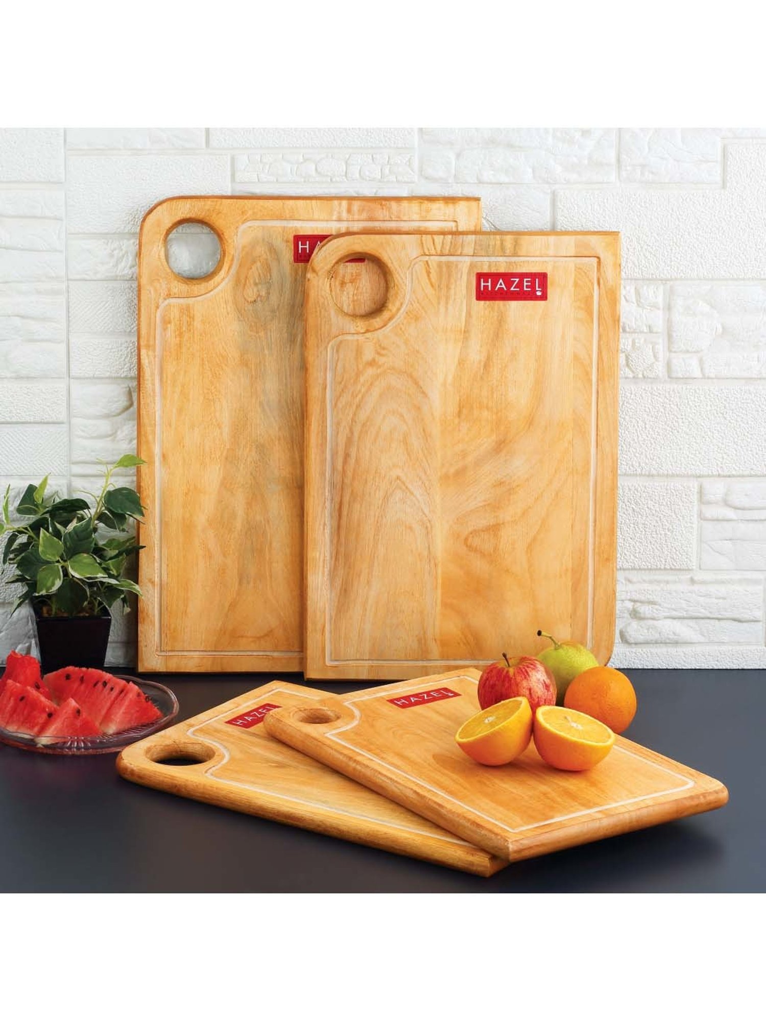 Crayton Natural Beige Mango Wood Chopping Board - Set of 1