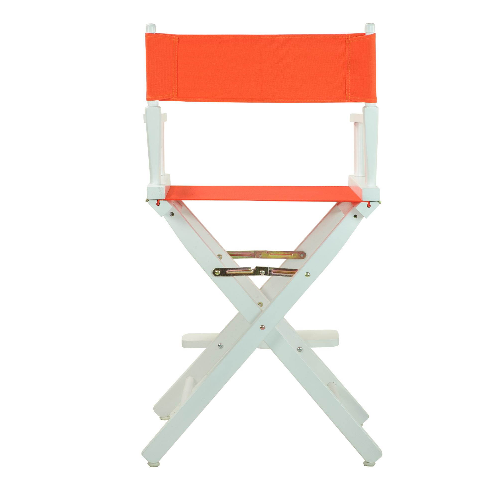 Casual Home 220-01-021-19 24 in. Directors Chair White Frame with Orange Canvas