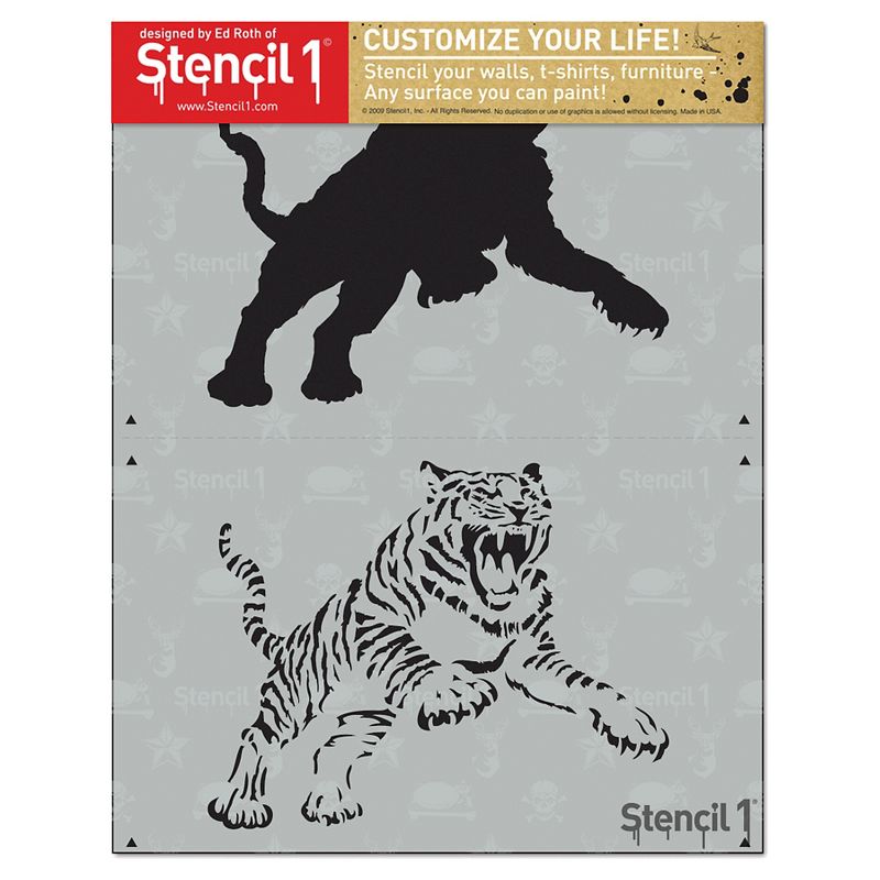 Stencil1 Tiger - Layered Stencil 8.5" x 11"