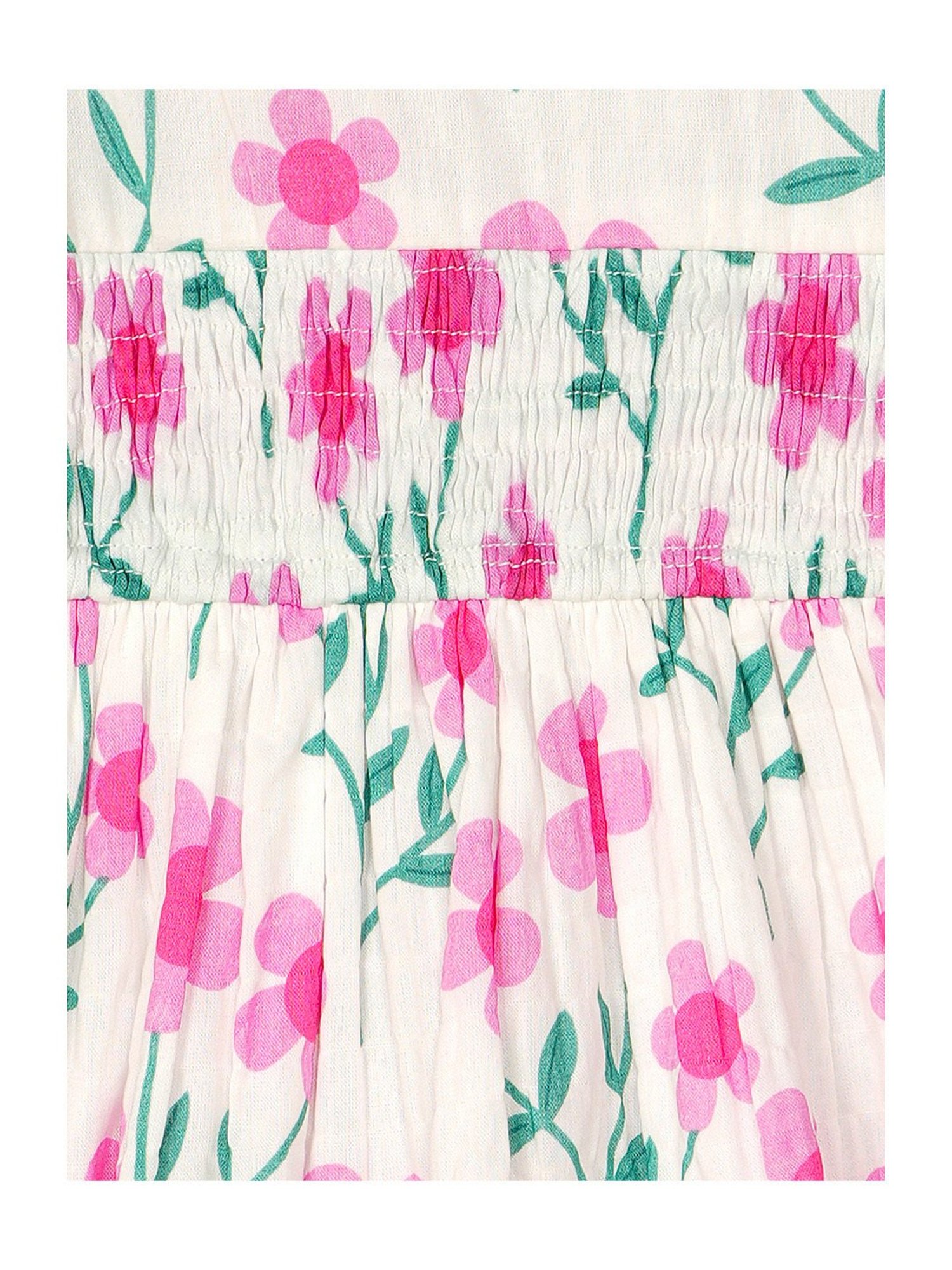 Budding Bees Kids Pink Floral Print Top with Pyjamas