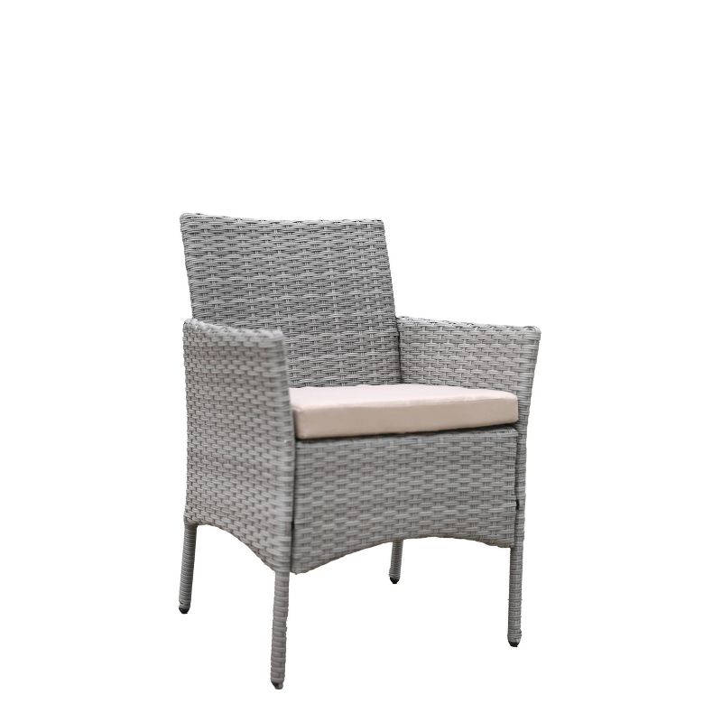 3pc Rattan Patio Conversation Set with Cushions - Art Leon