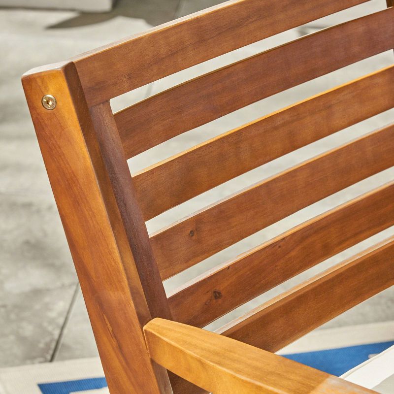 7pc Concord Acacia Wood Patio Dining Set Teak - Christopher Knight Home