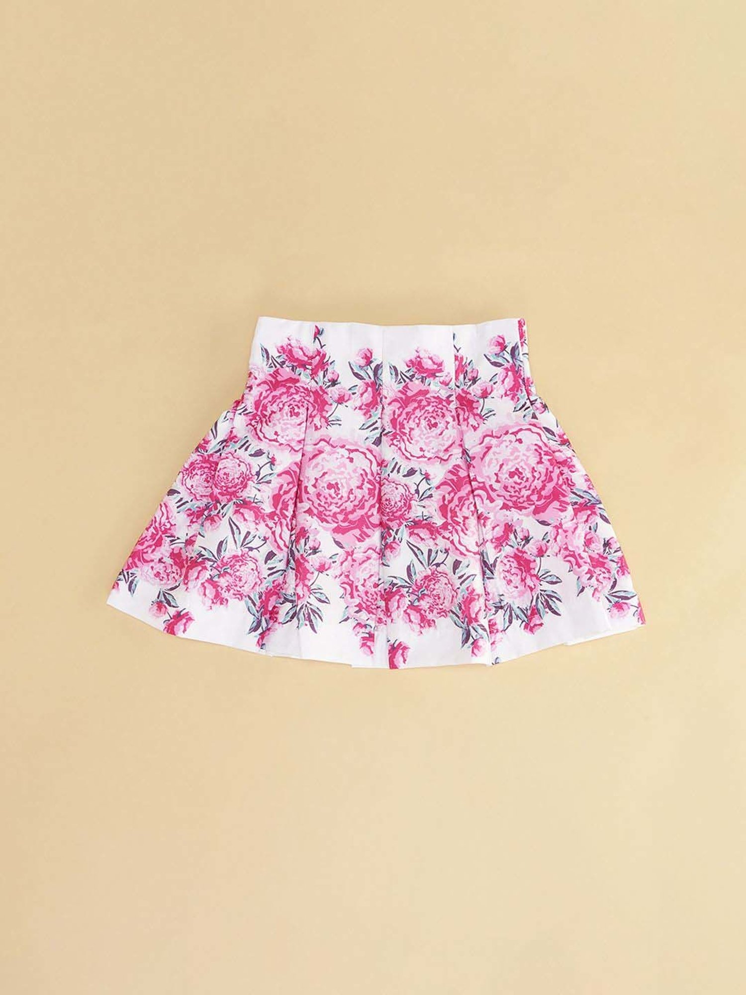 Angel & Rocket Kids Pink Floral Print Skirt