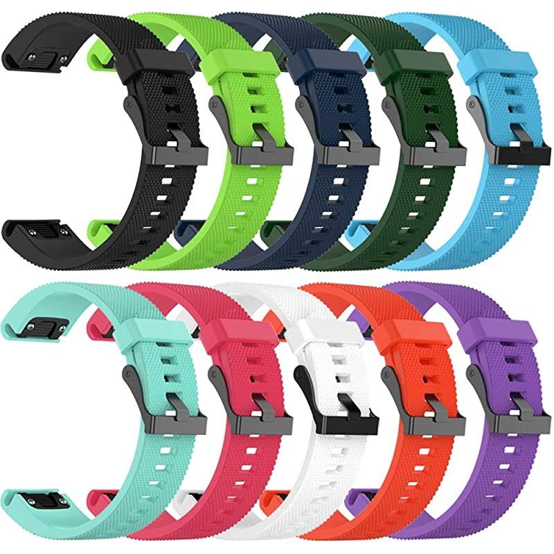 Band for Garmin Fenix 5S Fenix 6S Soft Silicone Replacement Watch Band Strap for Garmin Fenix 5SFenix 5S PlusFenix 6SFenix 6S Pro Smart Watch Fit 531 inches846 inches
