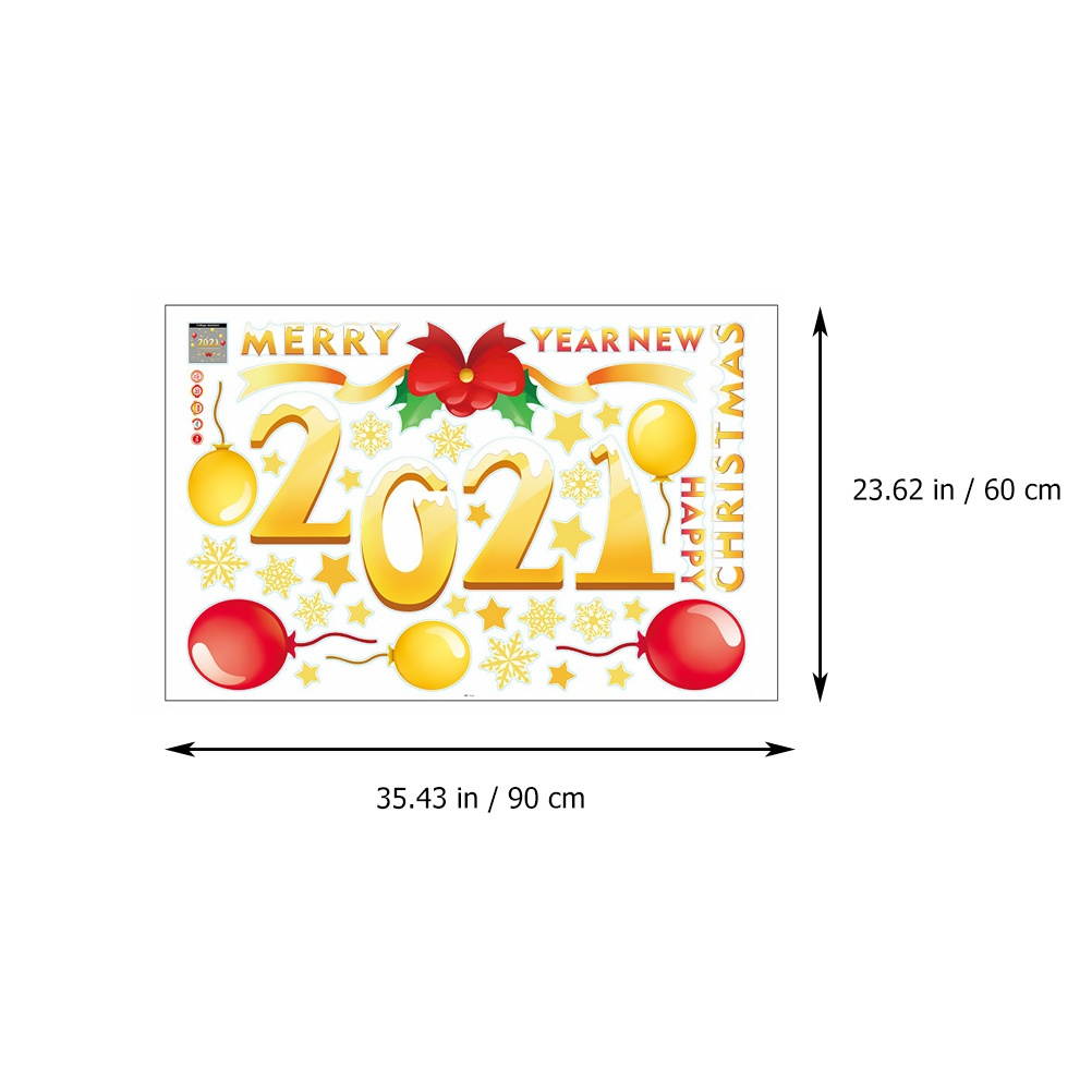 Christmas Window Clings Adhesive Static Adorable Festival Window Sticker