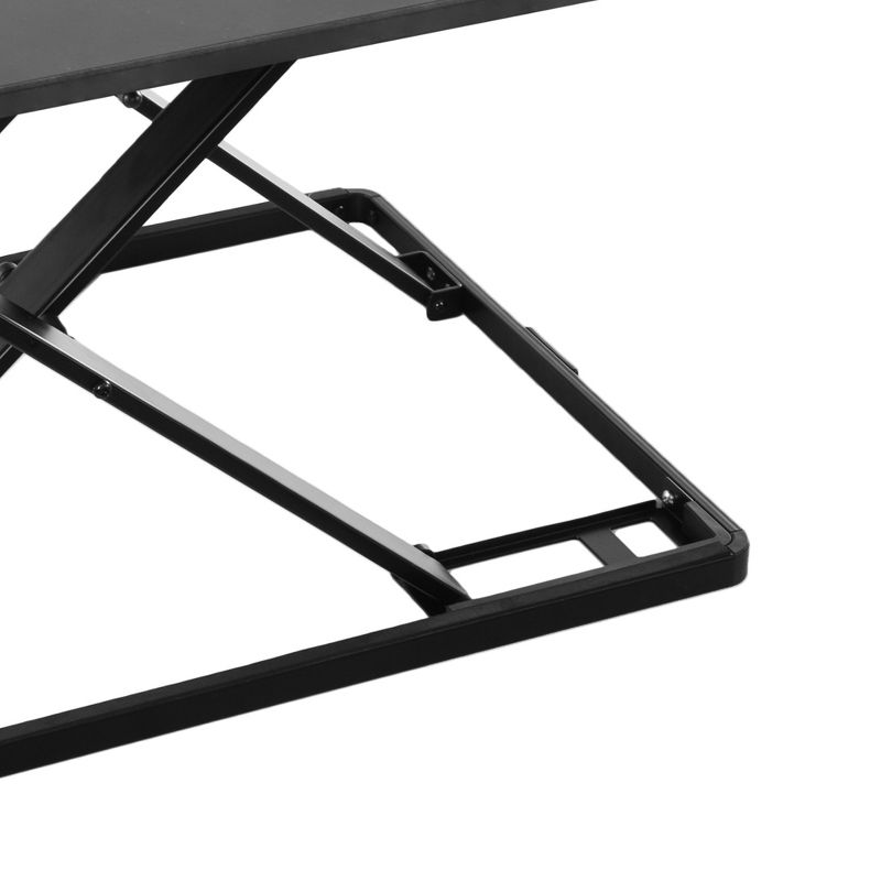 X-Elite Essential Standing Desk Converter with Pneumatic Height Adjustment &ndash; Black &ndash; Stand Steady