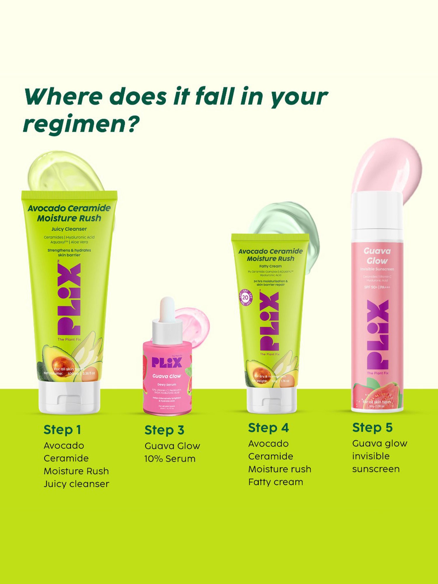 PLIX THE PLANT FIX Avocado Ceramide Moisture Rush Biphasic Serum & Juicy Cleanser Combo