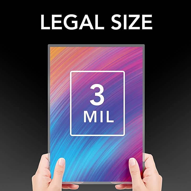 Laminating Sheets Thermal Laminating Pouches Legal Size 3mil 20 Pack 3202061