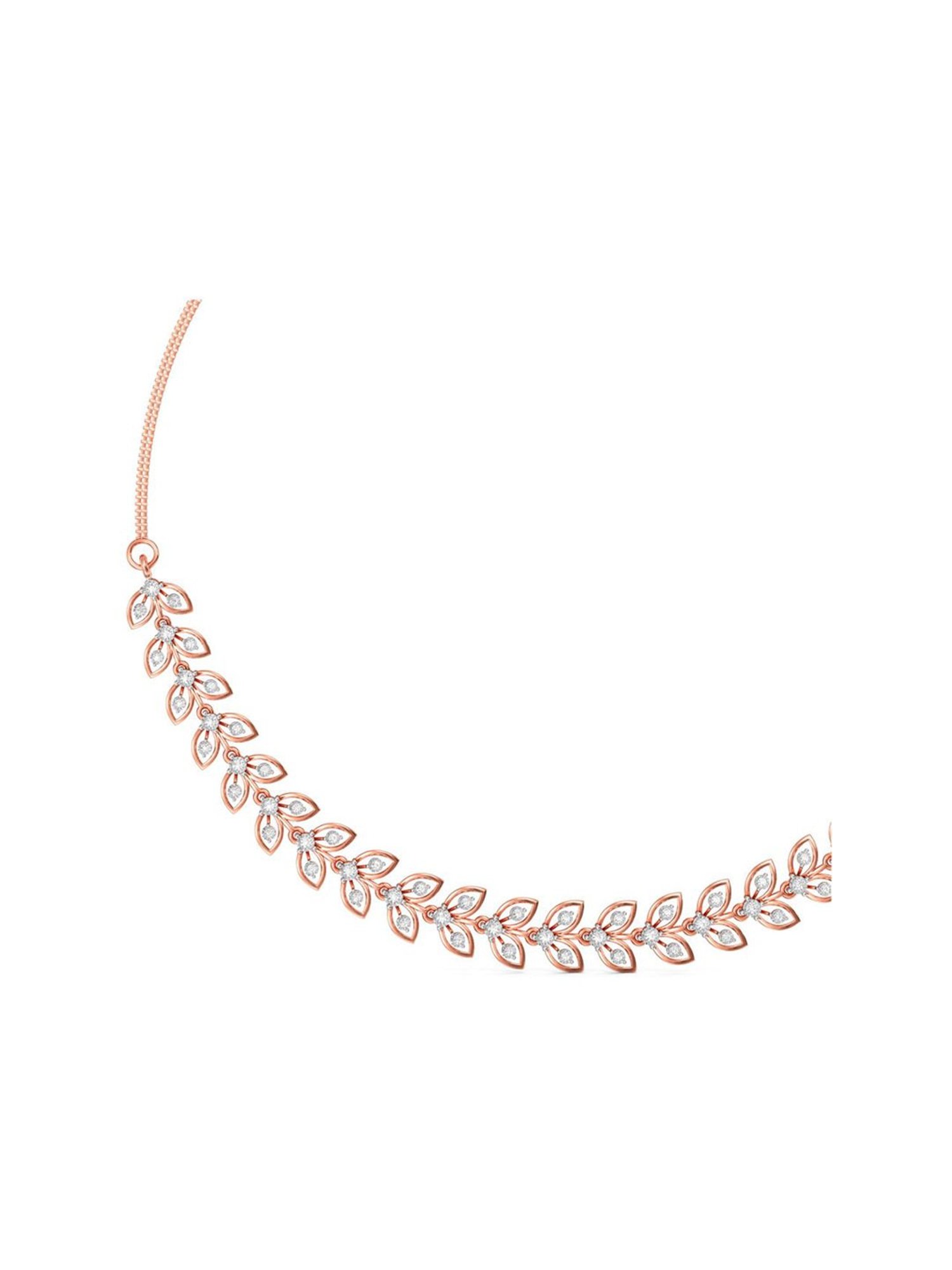 Mia by Tanishq 14 Karat Yellow Gold Two to Tango Diamond Necklace