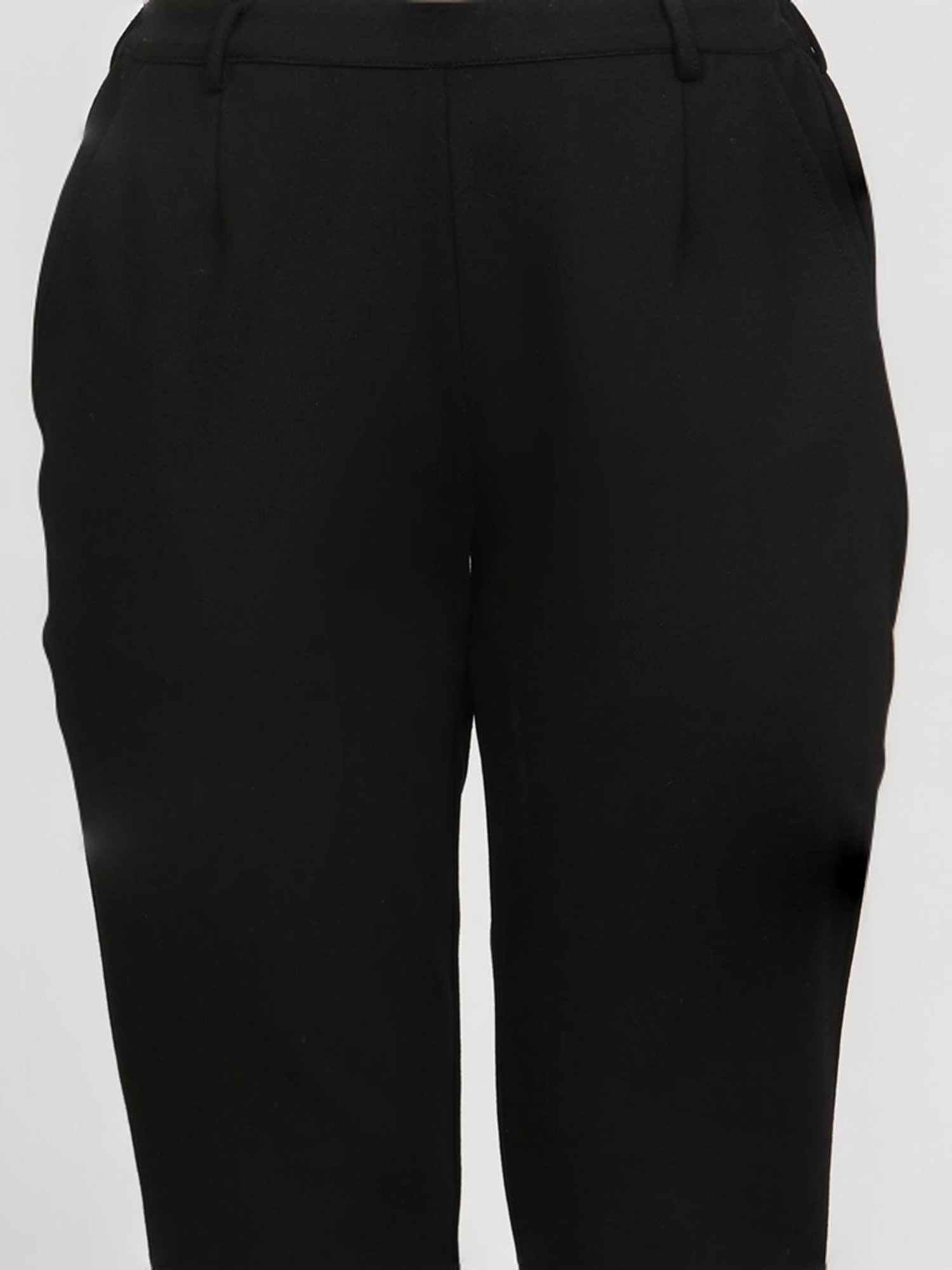 W Black Mid Rise Slim Pants