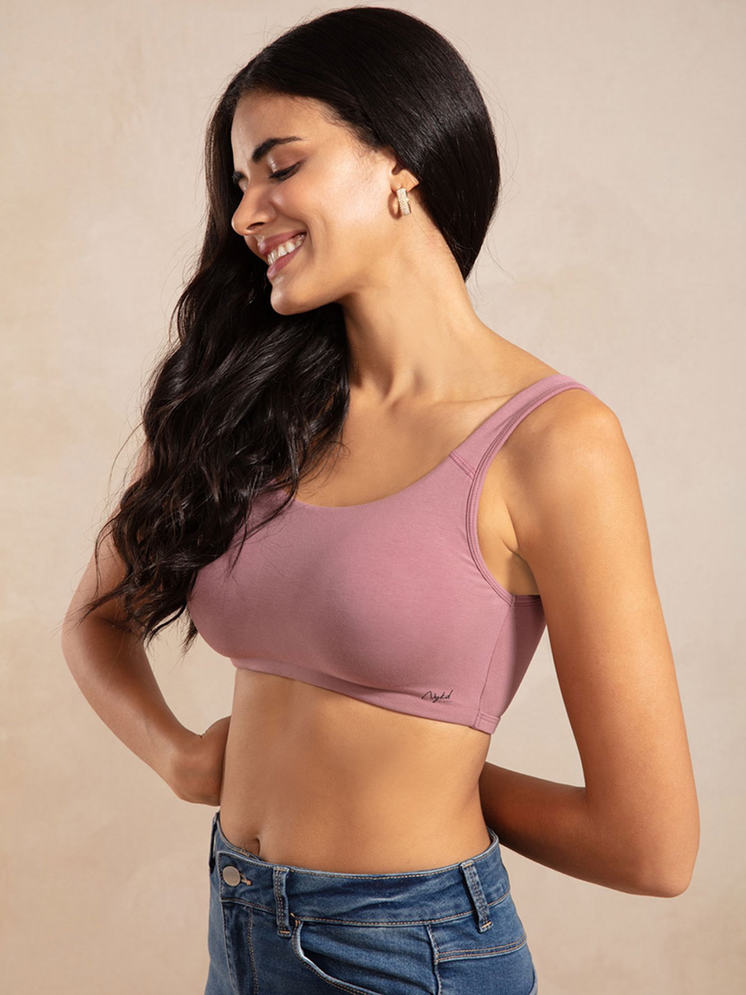 Nykd Mauve Soft Cup Easy-Peasy Non Wired Non Padded Everyday Bra