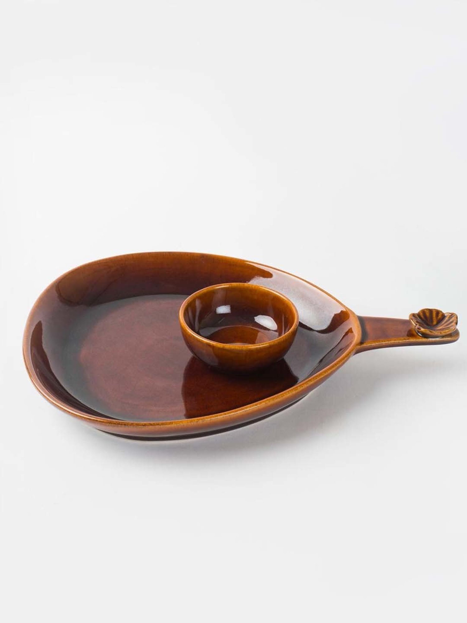 Fabindia Chitra Red Ceramic Large Oval Platter