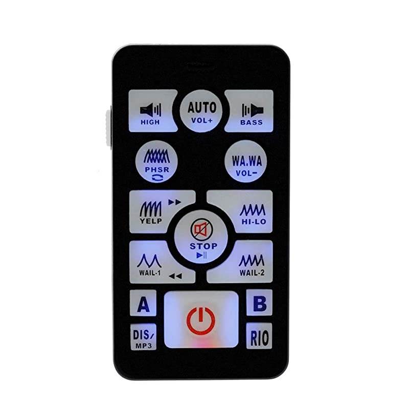 100W Car Police Siren DS7300 Wireless Amplifier with Black Meter Ultra Slime Flat Speaker,DC12V,Multi-Tones,Two Lights Control,Emergency Electronic PA System for Police Car