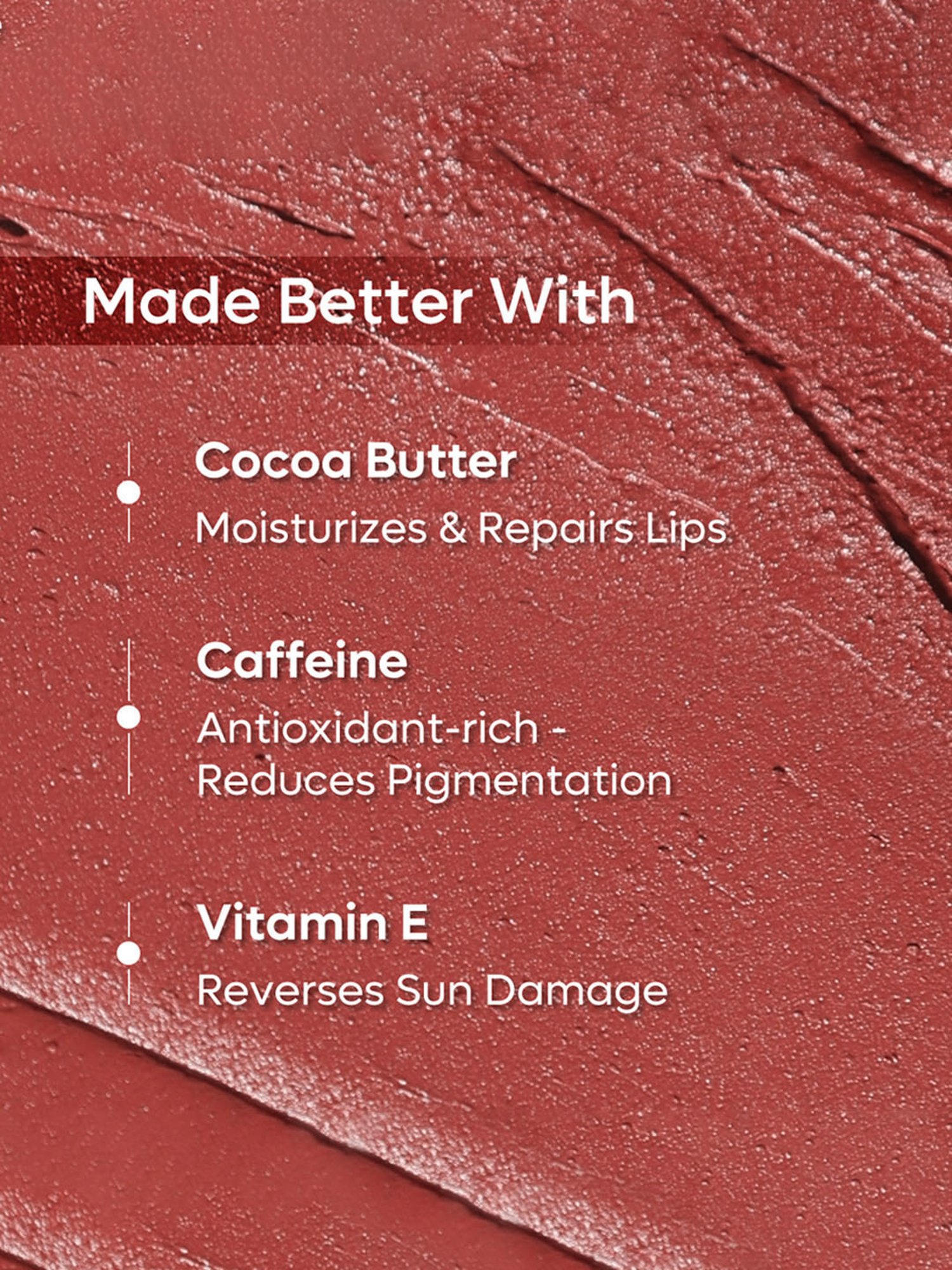 mCaffeine Cocoa Kiss Creamy Matte Lipstick Rose Martini - 4.2 gm