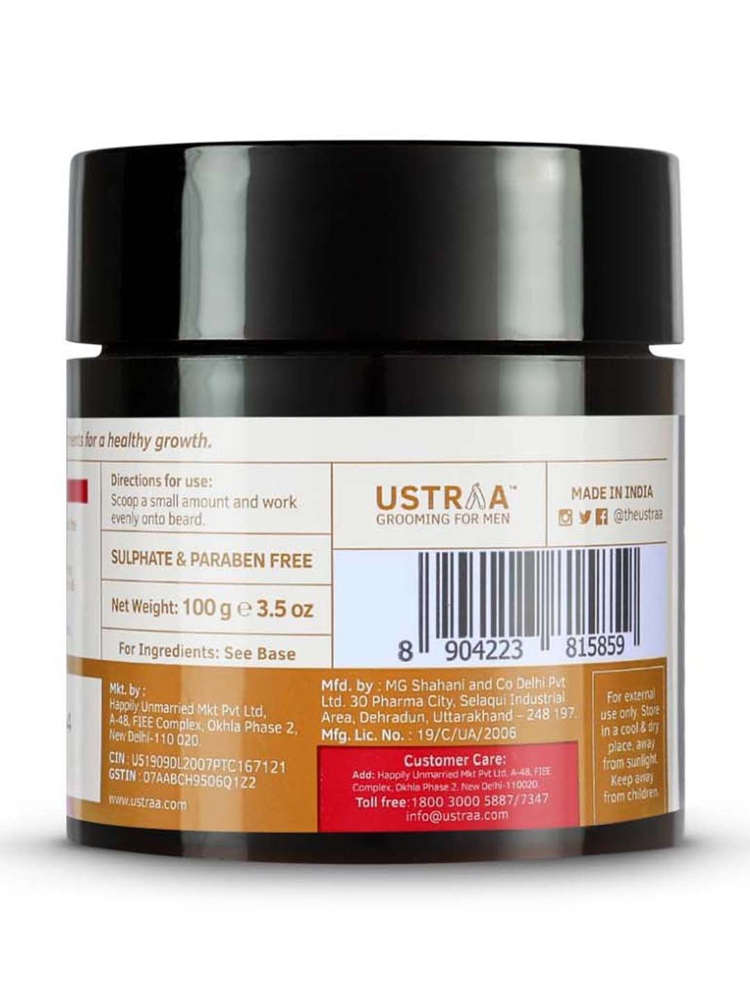 Ustraa Beard Softener Woody for Beard Care - 100 gm