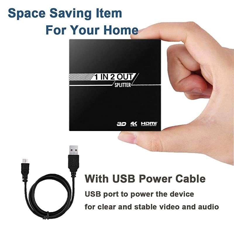 HDMI Repeater 4K,  Upgrade HDMI 2.0 Repeater Signal Booster, HDMI Amplifier HDMI Repeater 4K Mini HDMI Extender Repeater Support 4Kx2K, 3D, 1080P, Fast & Lossless Transmission