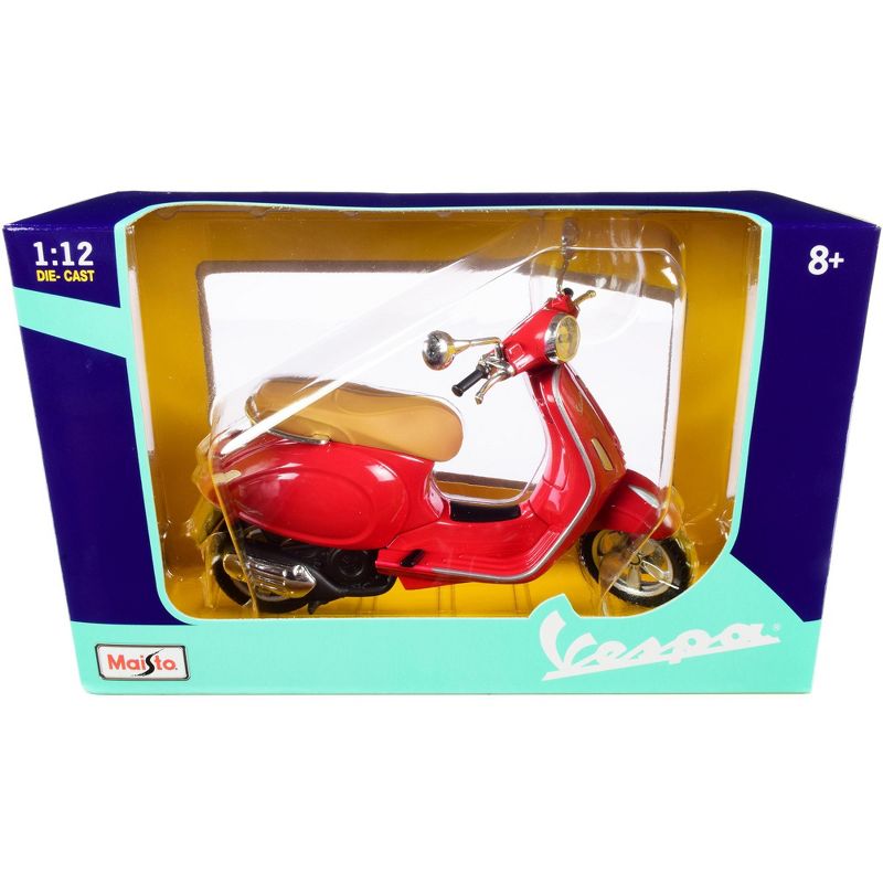 Vespa Primavera 150 Scooter Red 1/12 Diecast Model by Maisto