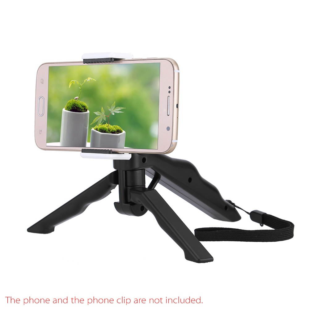 2in1 Mini Portable Folding Table-top Tripod Stand + Handheld Grip for GoPro Hero 4/3+/3/2/1 DC DSLR SLR Camera and Smartphone