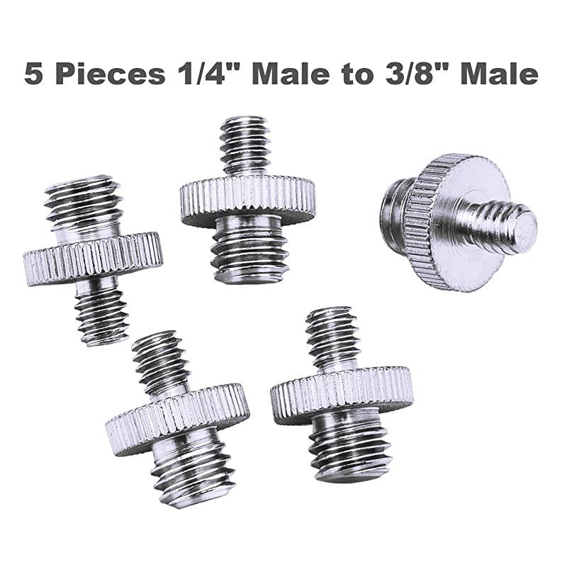 27 Pieces 14 Inch and 38 Inch Converter Female Male Threaded Screws Adapter Mount Set for CameraTripodMonopodBallheadLight StandShoulder Rig