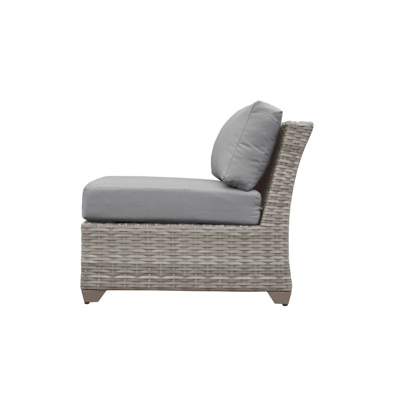 Fairmont 7pc Patio Sectional Seating Set with Cushions - Gray - TK Classics