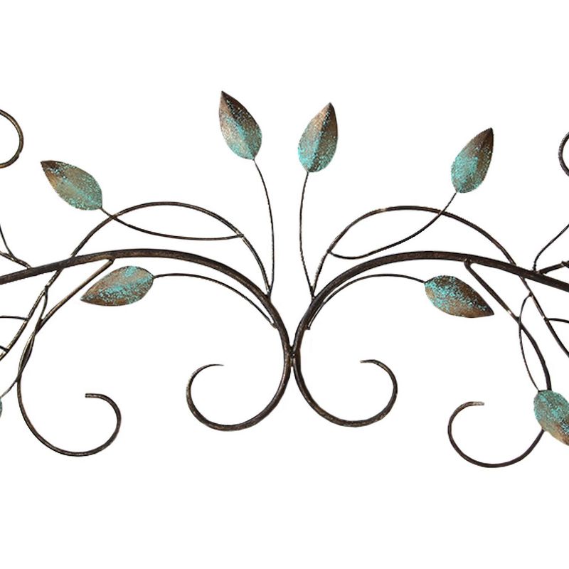 40" x 10" Scroll Leaf Wall Décor Patina - Stratton Home Décor