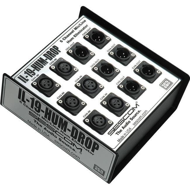 Sescom IL-19-HUM-DROP 6-Channel Professional Audio Hum Eliminator/Isolation