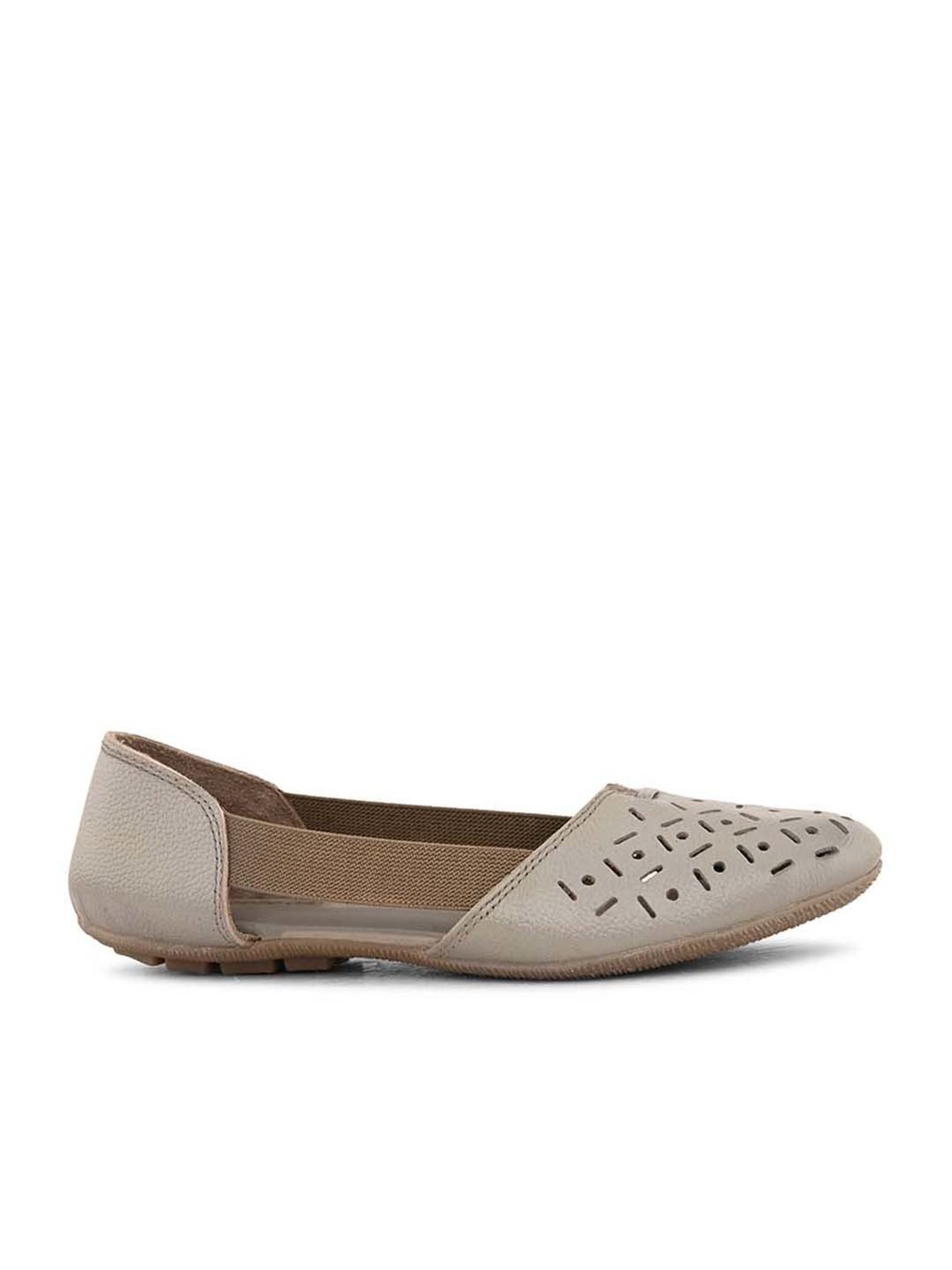 Pelle Albero Women's Grey Flat Ballets