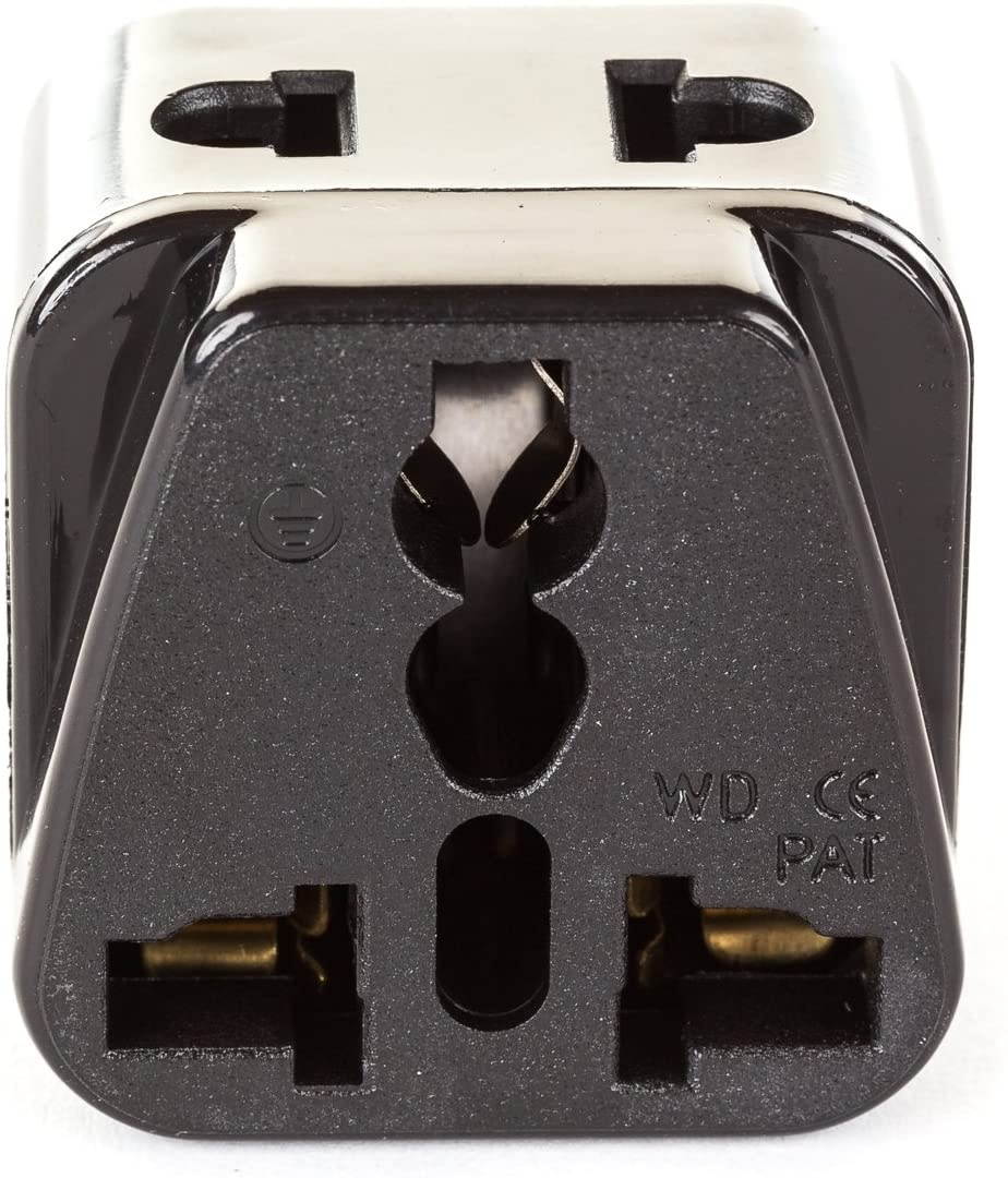 UK, Hong Kong Travel Adapter Plug, OREI Adaptor 2 in 1, For Botswana, England, UAE, Dubai - Safe Grounded Connection - Universal Socket - 4 Pack
