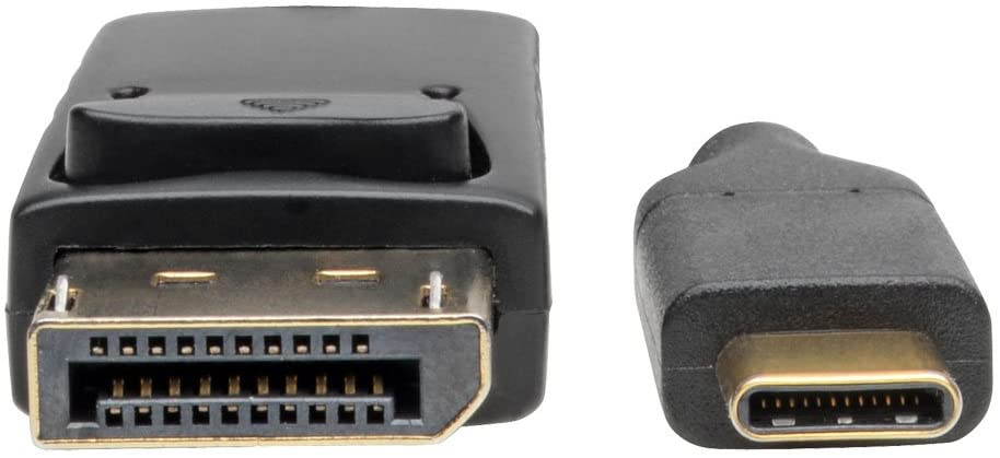 USB C to DisplayPort (M/M) USB 3.1 Gen 1 DisplayPort Adapter Cable Thunderbolt 3 4K @60Hz Black 10 ft. (U444-010-DP)