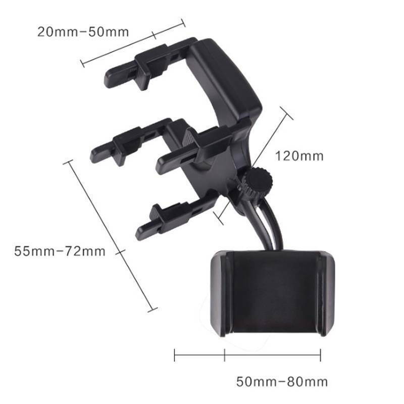 Car Phone Holder Car Rearview Mirror Mount Phone Holder 360 Degrees For iPhone Samsung GPS Smartphone Stand Universal