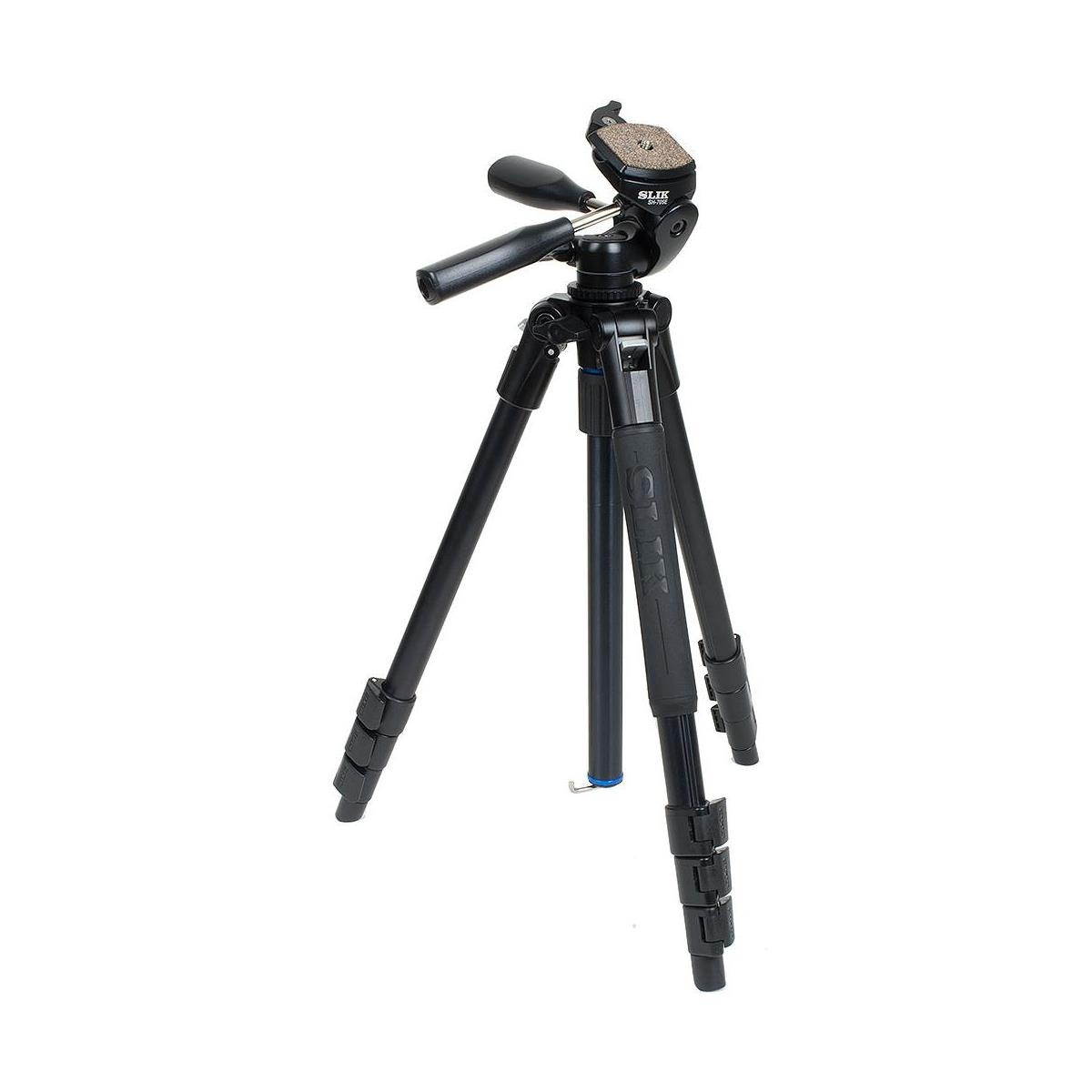 Slik Pro AL-324DX Tripod with SH-705E 3-Way Pan Head, 8.8 lb Capacity #613-358