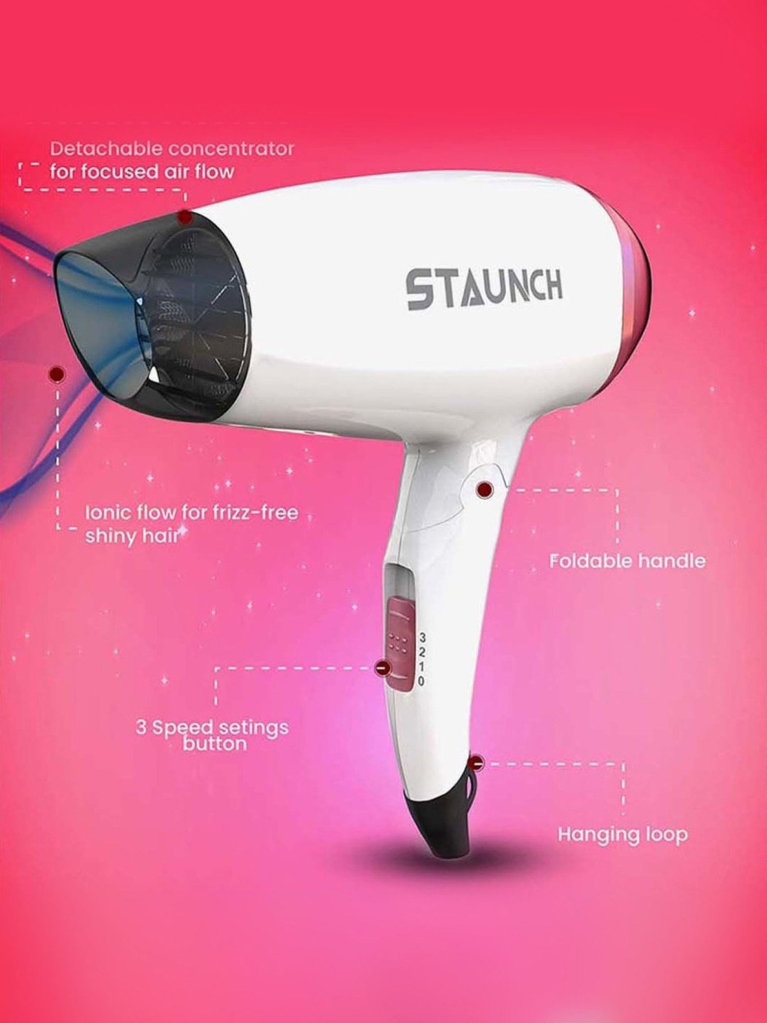 Nova Nv-1290 1000W Professional Hair Dryer