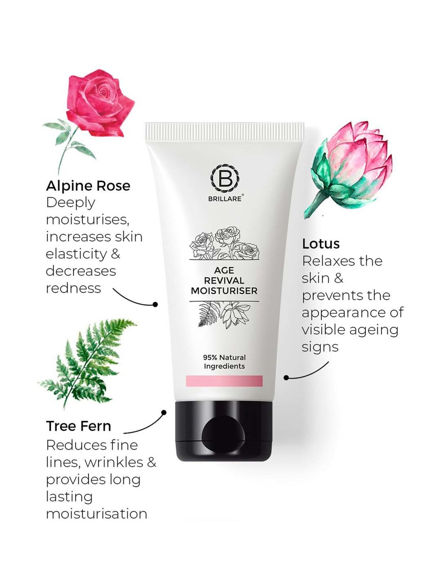 Brillare Age Revival Moisturiser for Ageing Skin - 50 ml