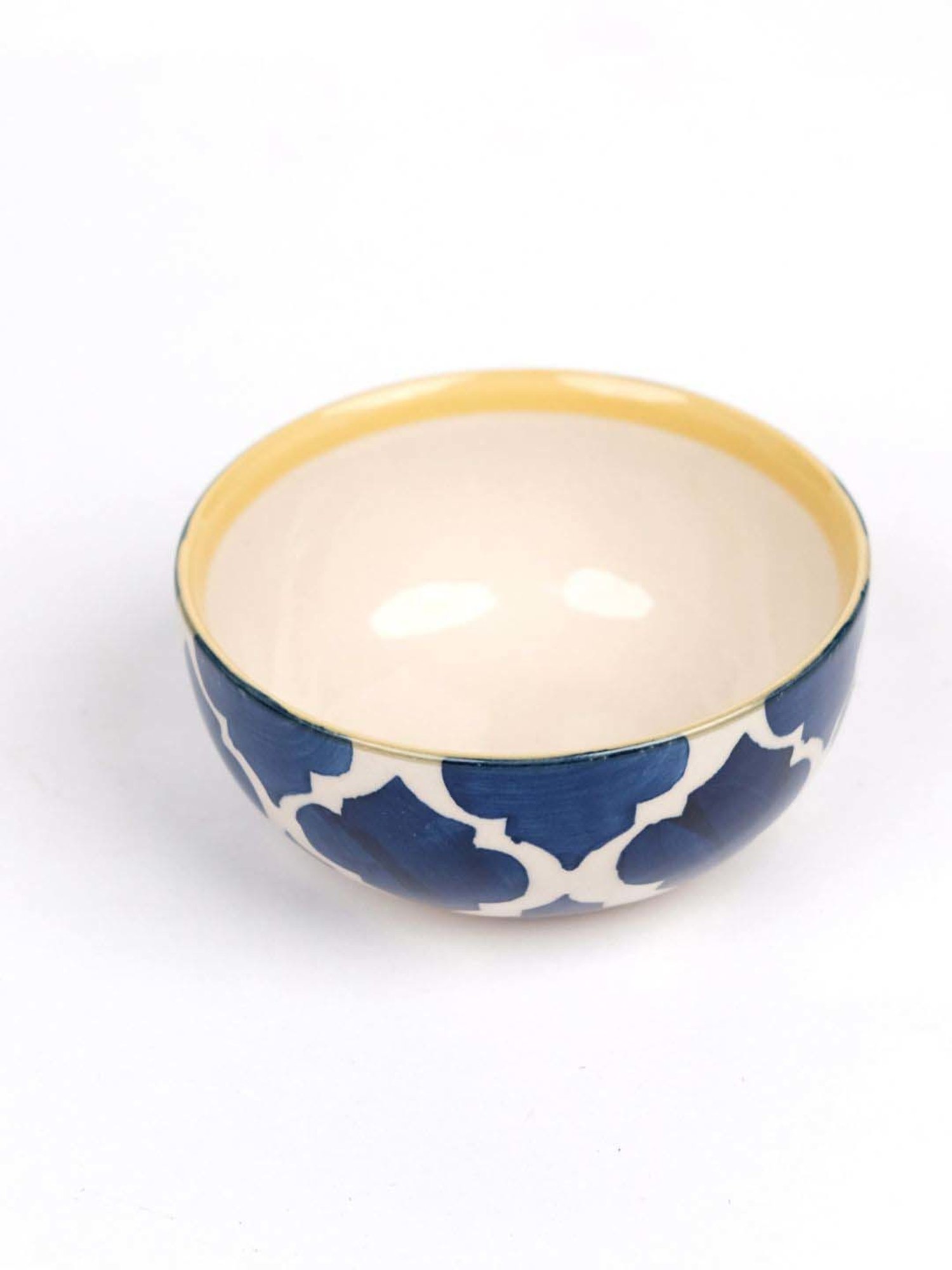 VarEesha Blue Ceramic Five Inch Mixing And Serving Bowl (0.35 L) - Set of 4