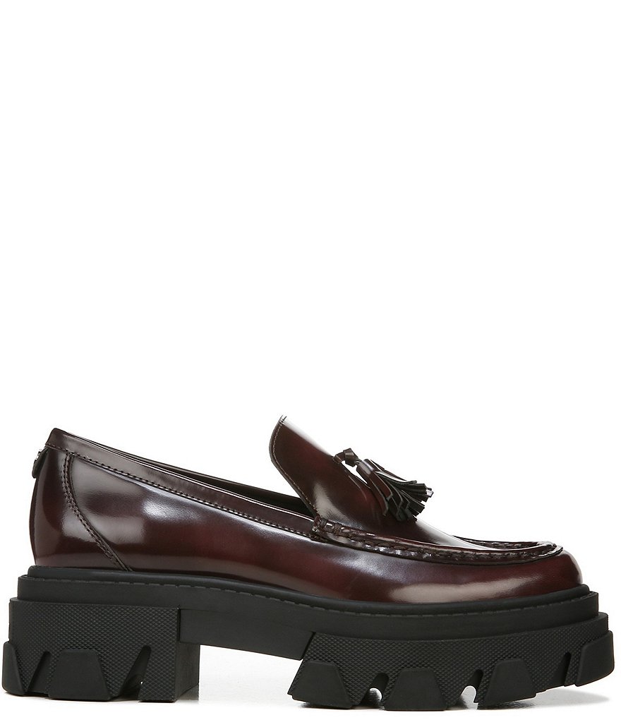Sam Edelman Dandrea Lug Sole Leather Tassel Loafers