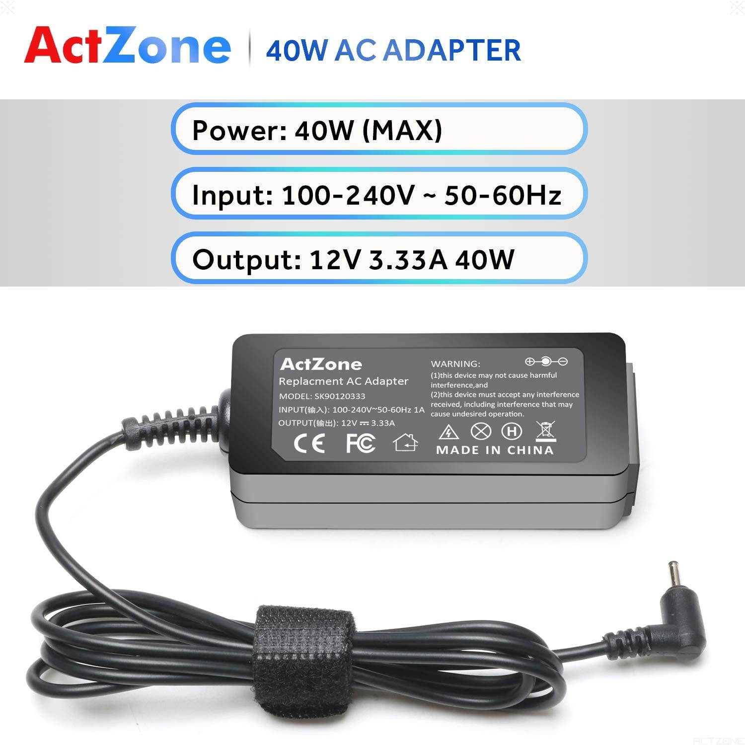40W 26W Chromebook Ac Adapter Charger for Samsung Chromebook 2 3 500C 503C 303C XE500C12 XE500C13 XE501C13 XE503C12 XE503C32 XE303C12 XE303C12-A01US A12-040N1A PA-1250-98 AA-PA3N40W Power Supply Cord