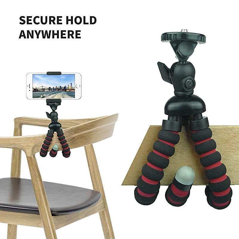 Tripod 748 inch Travel Portable and Adjustable Camera Stand Holder with Wireless Remote and Universal Clip for iAndroid Camera Sports Camera GoPro