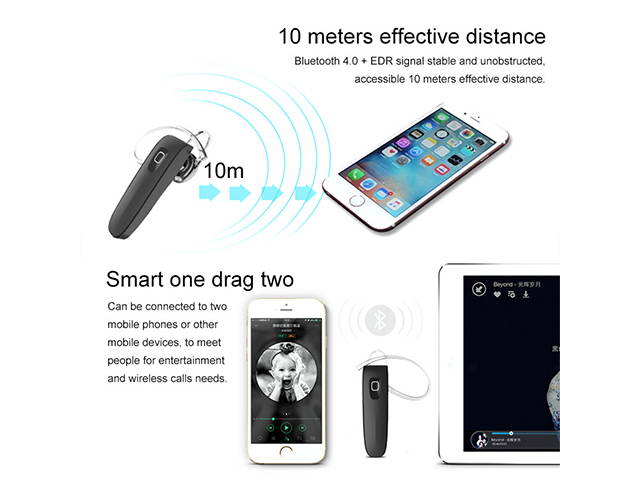 AutofeelSunriseoffice Handsfree Bluetooth Earphone Headset Mini Wireless Headphone With Mic 3D Bass Stereo Sport Business Earbuds For Phone iPhone Xiaomi