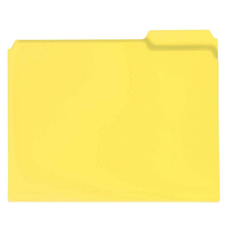 Smead Waterproof Poly File Folders 1/3 Cut Top Tab Letter Yellow 24/Box 10504
