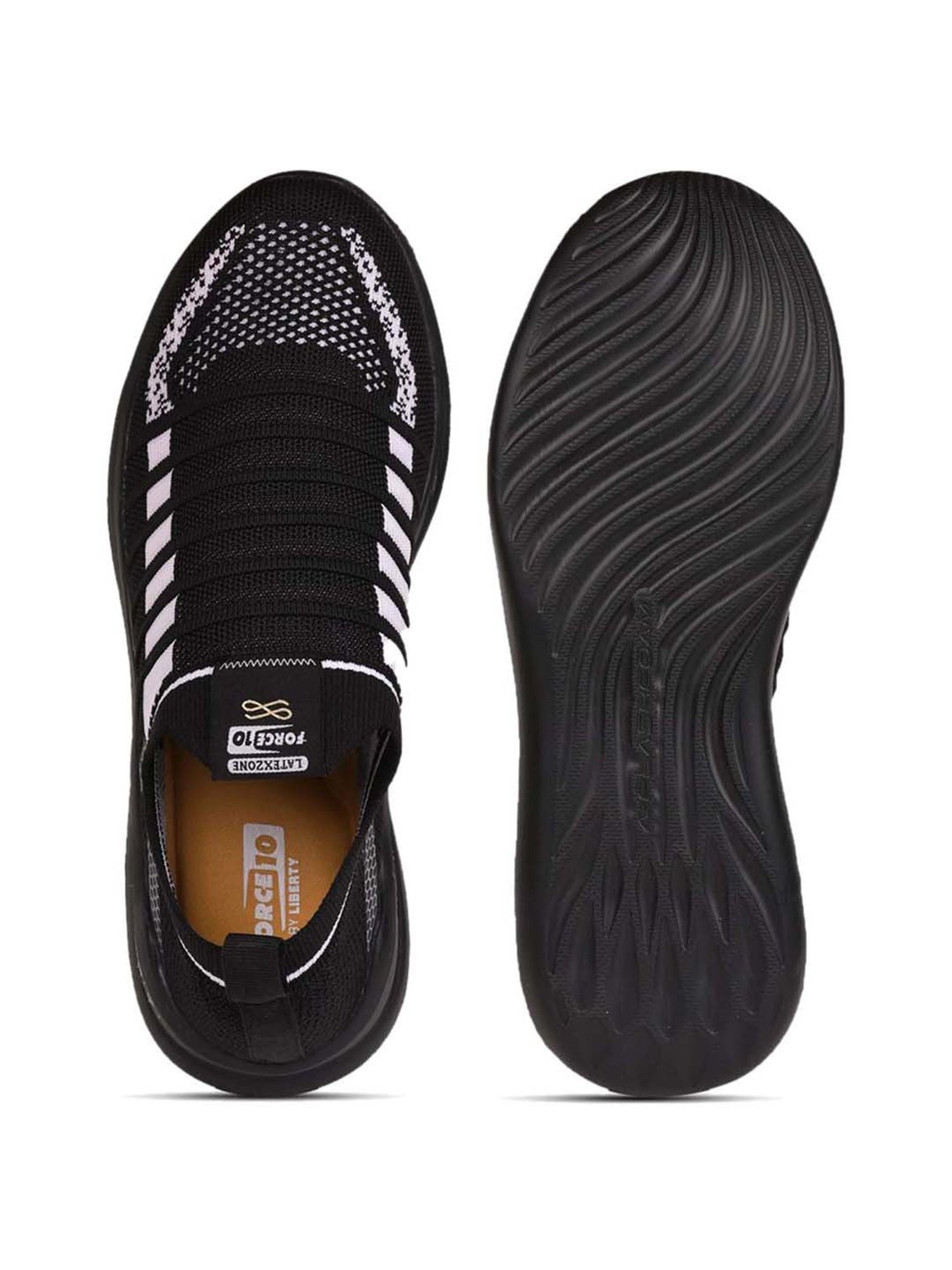 Force 10 by Liberty Men's Black Running Shoes