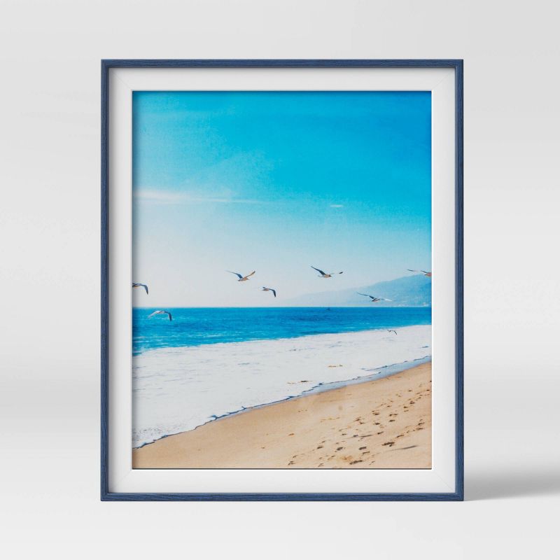 8" x 10" Slanted Step Picture Frame Navy/White - Room Essentials™