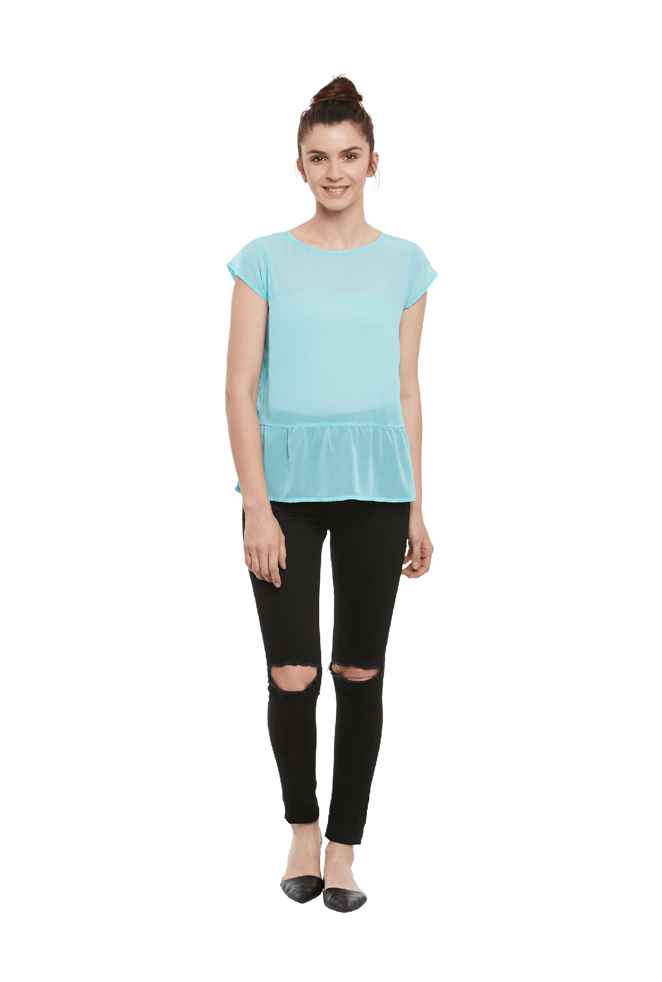 Miss Chase Mint Relaxed Fit Top