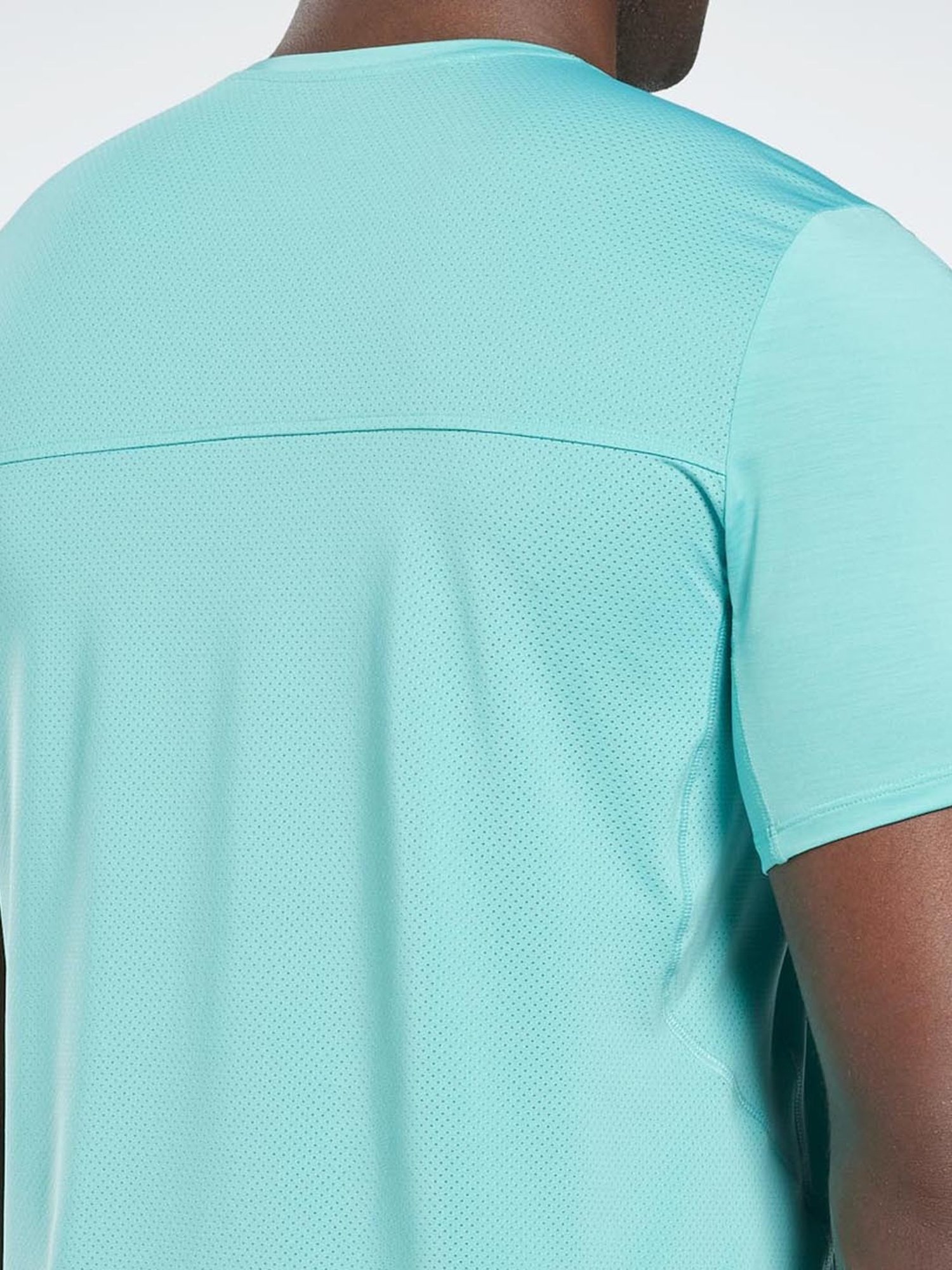 Reebok Blue Slim Fit Printed T-Shirt