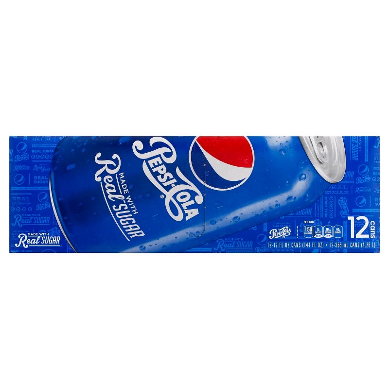 Pepsi Cola with Real Sugar- 12pk/12 fl oz Cans