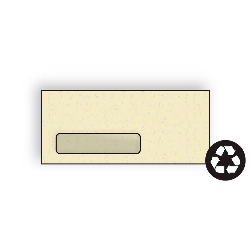 #10 Digi-Clear Window Envelopes, 4-1/8" x 9-1/2", 24#, Sand, Recycled, Fiber-Added, Laser Compatible (Box of 500)